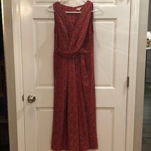 Red floral romper